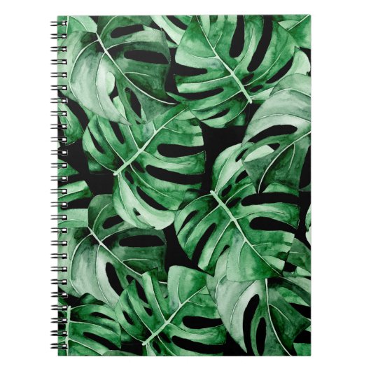 patroon van Monstera-bladeren Notitieboek (Voorkant)