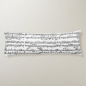 patroon van muzieknoten lichaamskussen (Achterkant)