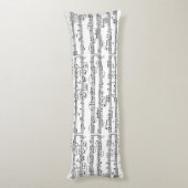 patroon van muzieknoten lichaamskussen (Achterkant (Verticaal))