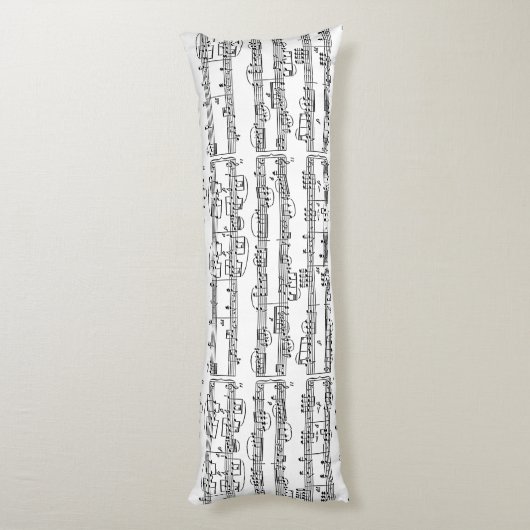 patroon van muzieknoten lichaamskussen (Achterkant (Verticaal))