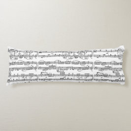 patroon van muzieknoten lichaamskussen