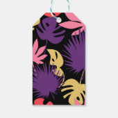 Patroon van naadloze tropische bladeren cadeaulabel (Achterkant)