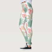 Patroon van naadloze tropische bladeren leggings (Links)