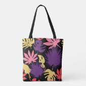Patroon van naadloze tropische bladeren tote bag (Achterkant)