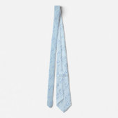 Patroon van namen, lichtblauw monogram stropdas (Achterkant)