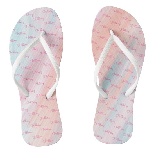 Patroon van Namen Slim Strap Kleurrijke Monogramme Teenslippers (Voetbed)