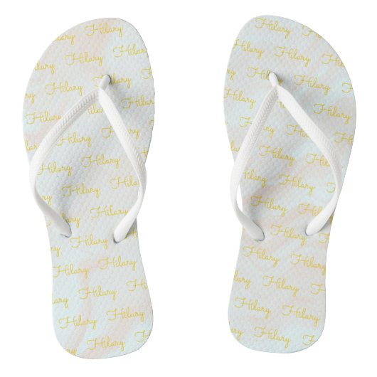 Patroon van Namen Slim Strap Monogrammed Chic Cool Teenslippers (Voetbed)