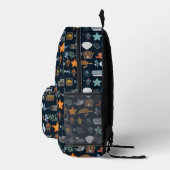 Patroon van oceaanbewoners bedrukte rugzak (Rechts)