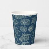 Patroon van oceaanbewoners papieren bekers (Rechts)