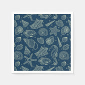 Patroon van oceaanbewoners servet (Voorkant)