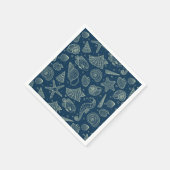 Patroon van oceaanbewoners servet (Hoek)