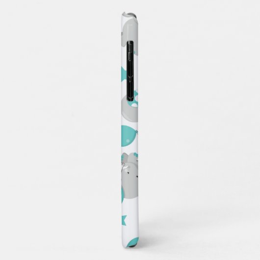 Patroon van olifanten, luifantenblauw - grijs Case-Mate iPhone case (Achterkant/links)