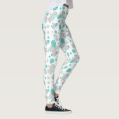 Patroon van olifanten, luifantenblauw - grijs leggings (Rechts)