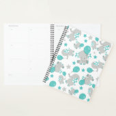 Patroon van olifanten, luifantenblauw - grijs planner (Display)