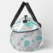 Patroon van olifanten, luifantenblauw - grijs plunjezak (Rechts)