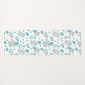 Patroon van olifanten, luifantenblauw - grijs yogamat (Achterkant (horizontaal))