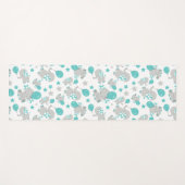 Patroon van olifanten, luifantenblauw - grijs yogamat (Voorkant (horizontaal))