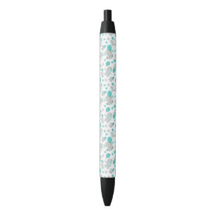 Patroon van olifanten, luifantenblauw - grijs zwarte inkt pen