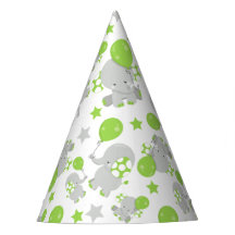 Patroon van olifanten, luifantennepalen - groen gr