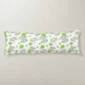 Patroon van olifanten, luifantennepalen - groen gr lichaamskussen (Achterkant)