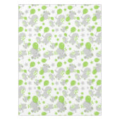 Patroon van olifanten, luifantennepalen - groen gr tafelkleed (Voorkant)