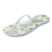 Patroon van olifanten, luifantennepalen - groen gr teenslippers (Schuin)