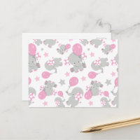 Patroon van olifanten, luifantennepalen - Roze gri