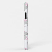 Patroon van olifanten, luifantennepalen - Roze gri Case-Mate iPhone Case (Achterkant/rechts)