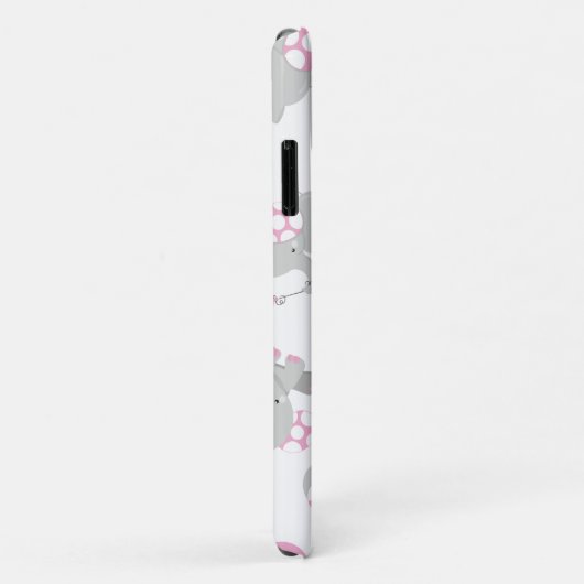 Patroon van olifanten, luifantennepalen - Roze gri Case-Mate iPhone Case (Achterkant/rechts)