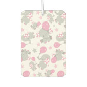 Patroon van olifanten, luifantennepalen - Roze gri Luchtverfrisser (Voorkant)