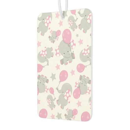 Patroon van olifanten, luifantennepalen - Roze gri Luchtverfrisser (Links)