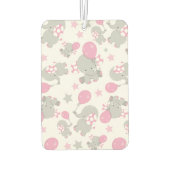 Patroon van olifanten, luifantennepalen - Roze gri Luchtverfrisser (Achterkant)