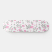 Patroon van olifanten, luifantennepalen - Roze gri Persoonlijk Skateboard (Horizontaal)