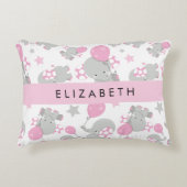 Patroon van olifanten, schattige olifanten, Jouw n Accent Kussen (Voorkant)