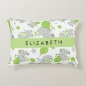 Patroon van olifanten, schattige olifanten, Jouw n Accent Kussen (Voorkant)