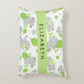 Patroon van olifanten, schattige olifanten, Jouw n Accent Kussen (Voorkant(Verticaal))