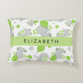 Patroon van olifanten, schattige olifanten, Jouw n Accent Kussen (Achterkant)
