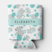 Patroon van olifanten, schattige olifanten, Jouw n Blikjeskoeler (Achterkant)