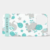 Patroon van olifanten, schattige olifanten, Jouw n Case-Mate iPhone Case (Achterkant (horizontaal))