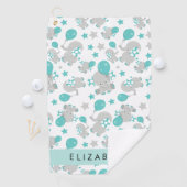 Patroon van olifanten, schattige olifanten, Jouw n Golfhanddoek (Insitu)