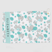 Patroon van olifanten, schattige olifanten, Jouw n Golfhanddoek (Horizontaal)