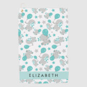 Patroon van olifanten, schattige olifanten, Jouw n Golfhanddoek (Voorkant)