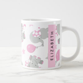 Patroon van olifanten, schattige olifanten, Jouw n Grote Koffiekop