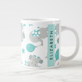 Patroon van olifanten, schattige olifanten, Jouw n Grote Koffiekop
