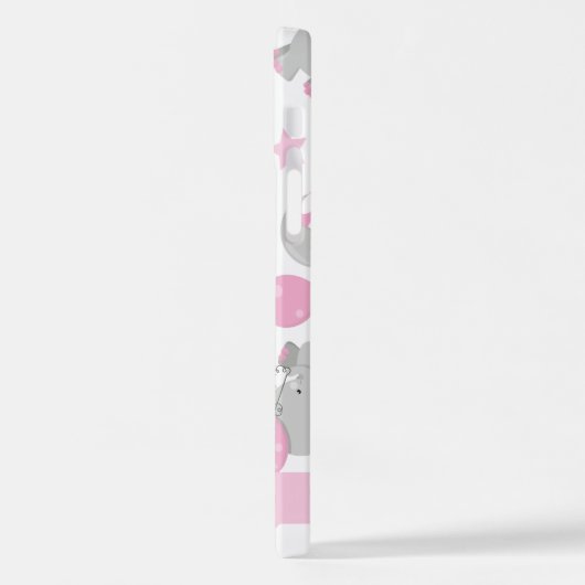 Patroon van olifanten, schattige olifanten, Jouw n iPhone Hoesje (Linkerkant)