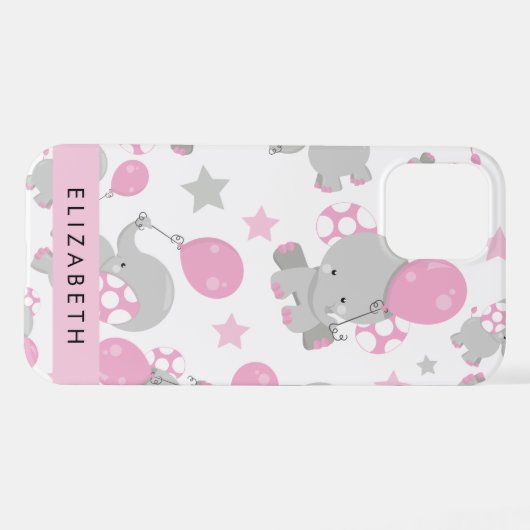 Patroon van olifanten, schattige olifanten, Jouw n iPhone Hoesje (Achterkant horizontaal)