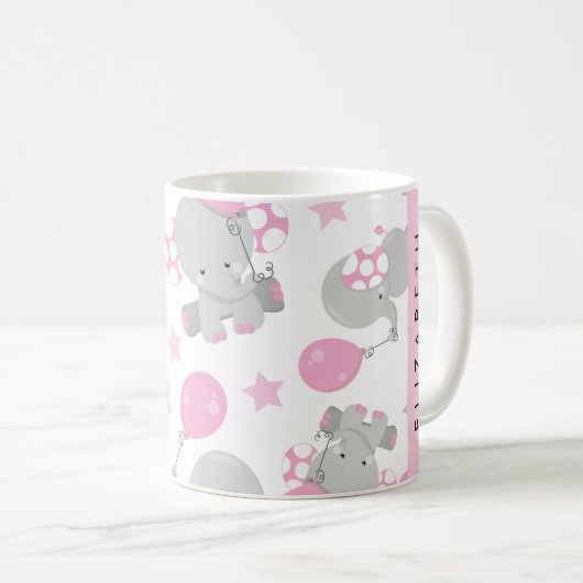 Patroon van olifanten, schattige olifanten, Jouw n Koffiemok (Voorkant rechts)