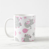 Patroon van olifanten, schattige olifanten, Jouw n Koffiemok (Links)