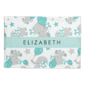 Patroon van olifanten, schattige olifanten, Jouw n Kussensloop (Achterkant)