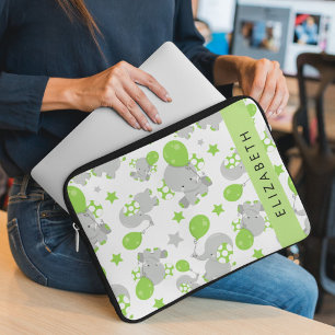 Patroon van olifanten, schattige olifanten, Jouw n Laptop Sleeve